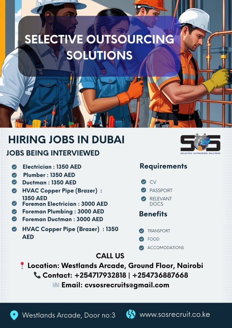 Job Vacancies in Dubai for Kenyans